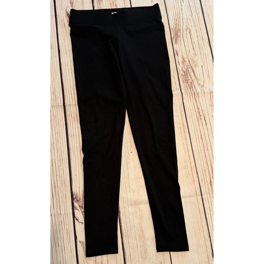 Sonoma Goods for Life Womens Black Cotton Blend Leggings Size S Mid Rise Solid